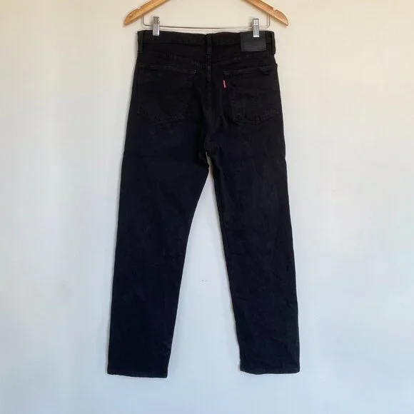 Levi's Wedgie Straight Fit Womens Jeans, Size 27, Black Sprout - Picture 6 of 14